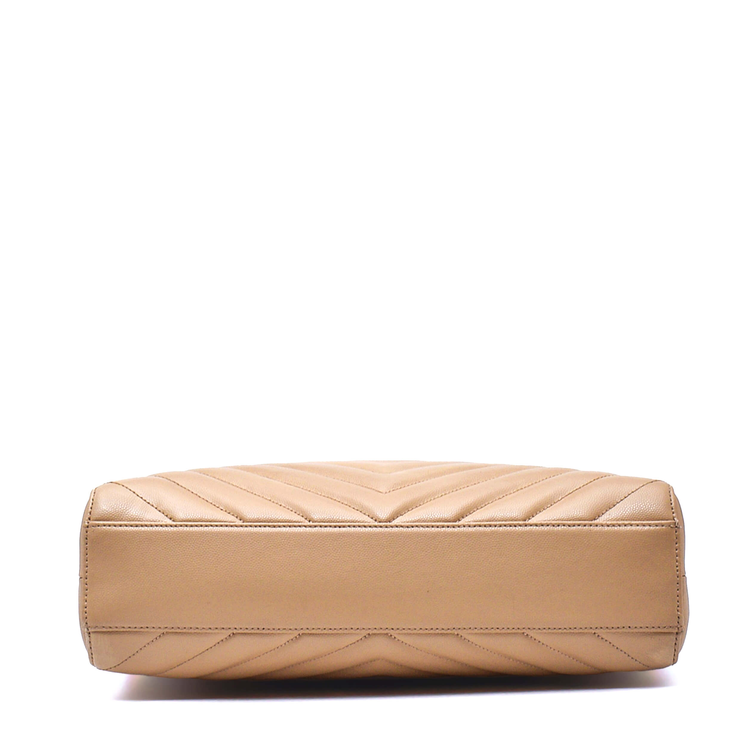 Saint Laurent - Beige Tribeca Leather Shoulder Bag